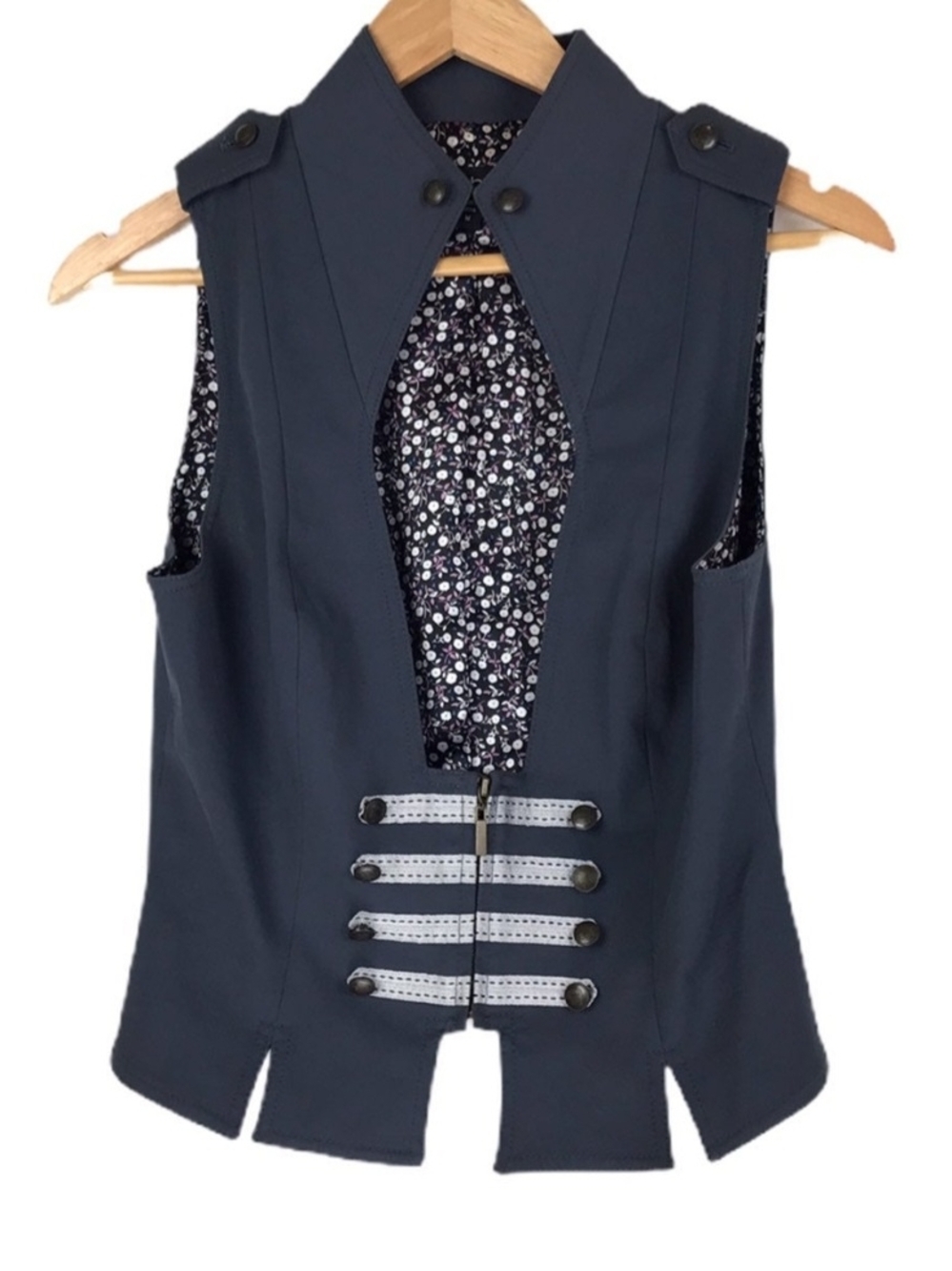 Bebe Military-Style Sleeveless Vest - Women